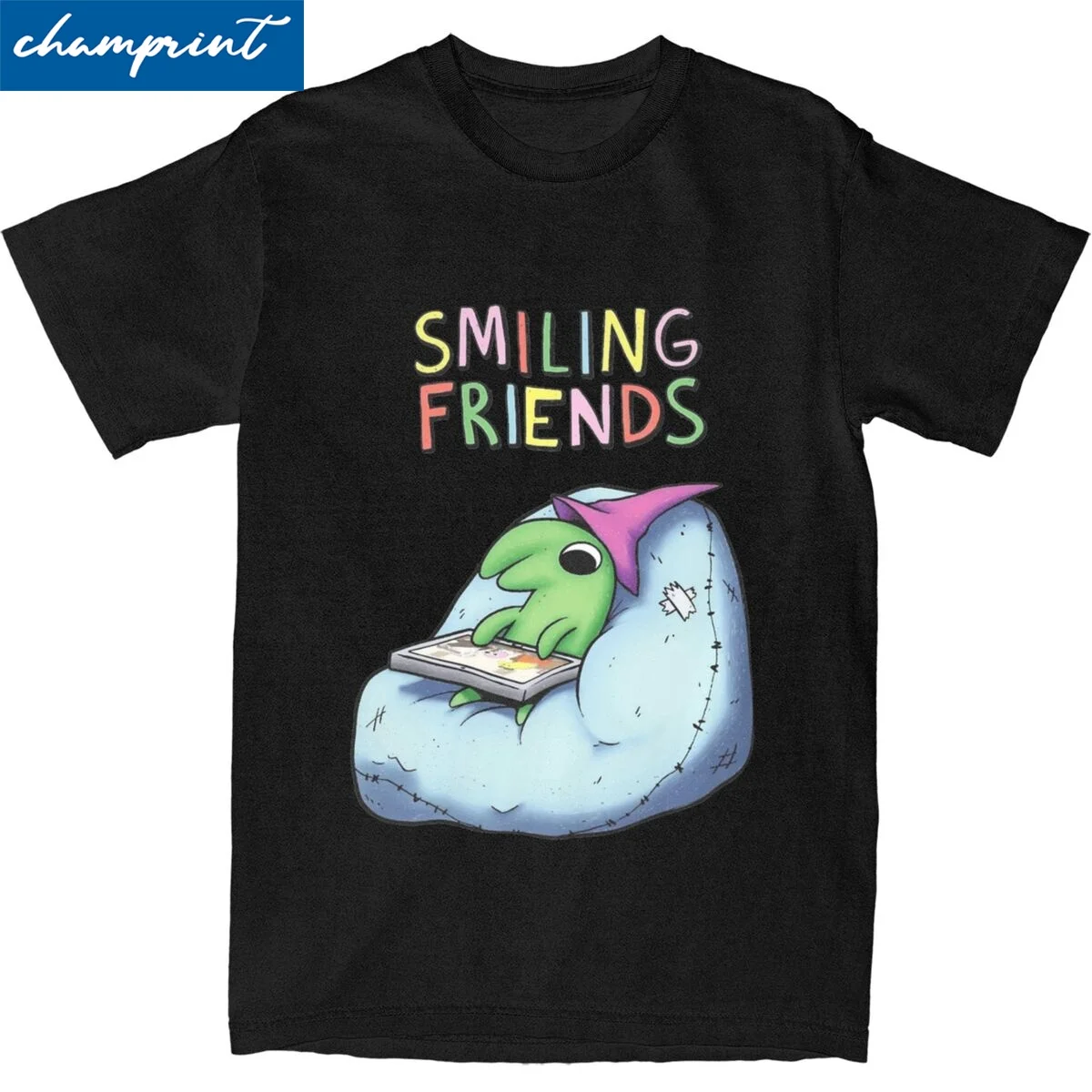 Men Women's Smiling Friends Gleb T Shirt 100% Cotton Clothing Novelty Short Sleeve O Neck Tee Shirt 4XL 5XL 6XL T-Shirts