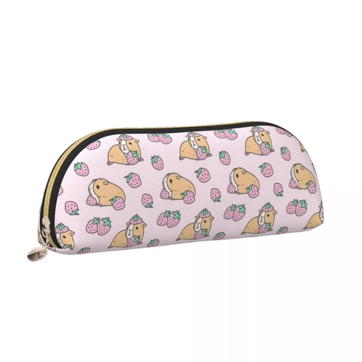 

Розовая морская свинка и клубничный узор пенал держатель для ручек канцелярские принадлежности большая коробка для хранения ручек сумка для карандашей