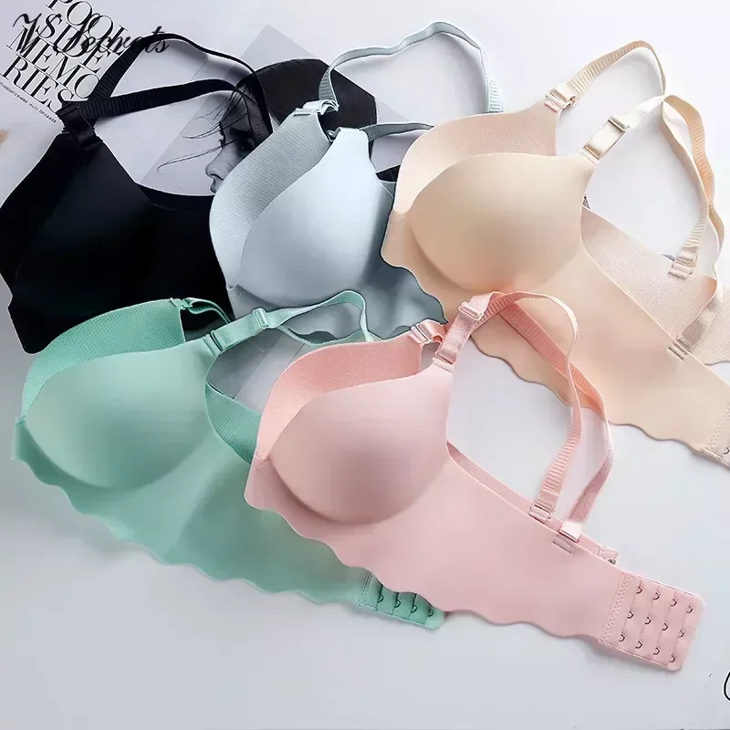 One Piece Bra Corset Thin Wireless Sexy Underwear Women Push Up Breathable Lingerie Ladies Candy Color Bralette Soutien Gorges