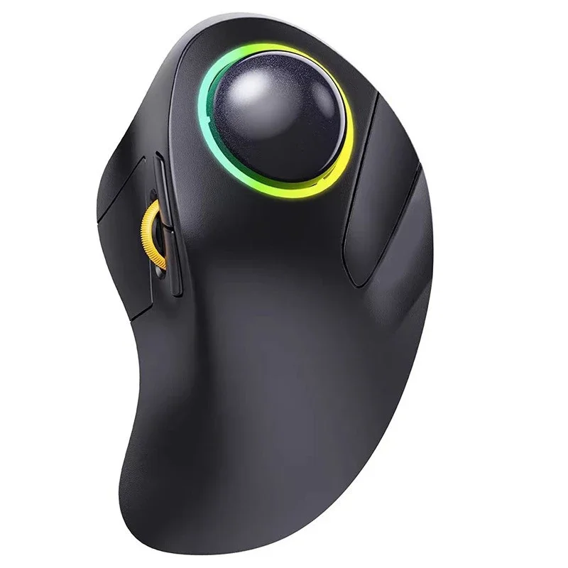 

2.4G wireless Bluetooth dual-mode trackball mouse, rechargeable luminous mouse, office drawing