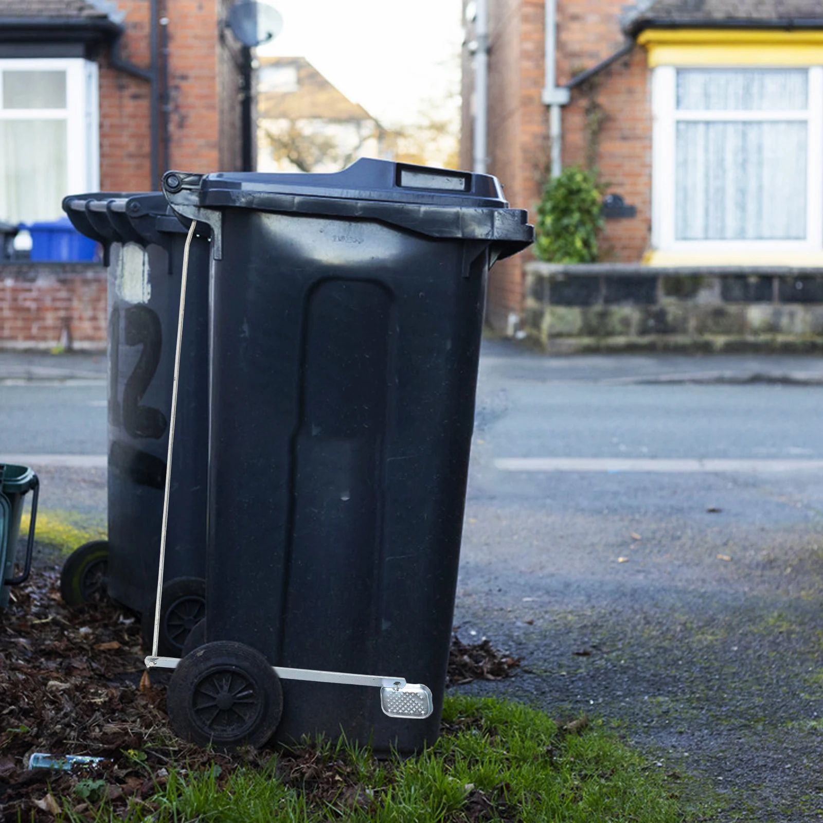 

Large Metal Trashcan Pedal Iron Construction Hands Free Operation Easy Installation Portable Safe Part Compatible