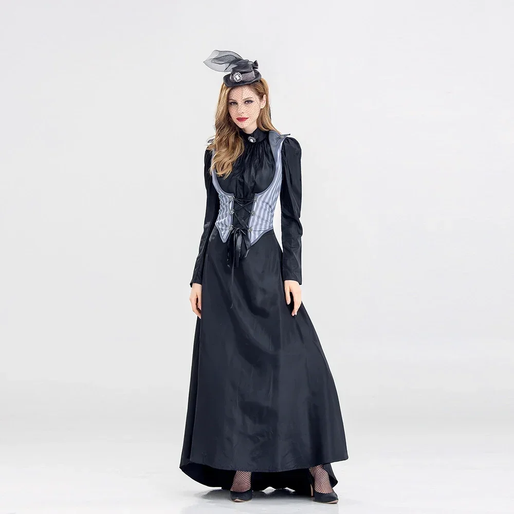 Costume de Vampire Sombre pour Femme Adulte, Déguisement d'Halloween