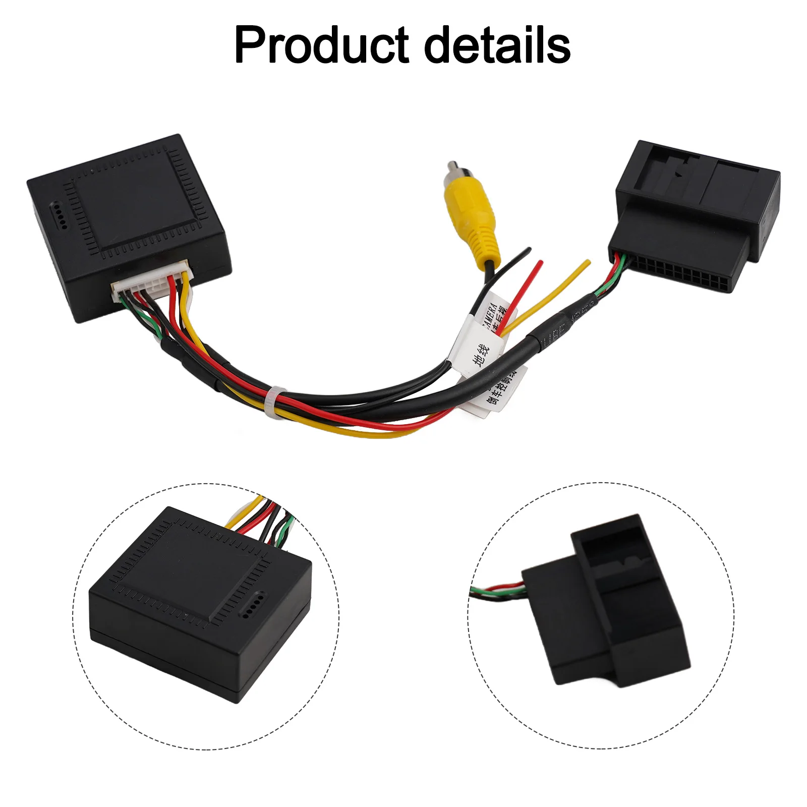 RGB To AV Adapter RGB To CVBS Converter Wear-resistant Non-deformation Quick Installation Color Black For Passat
