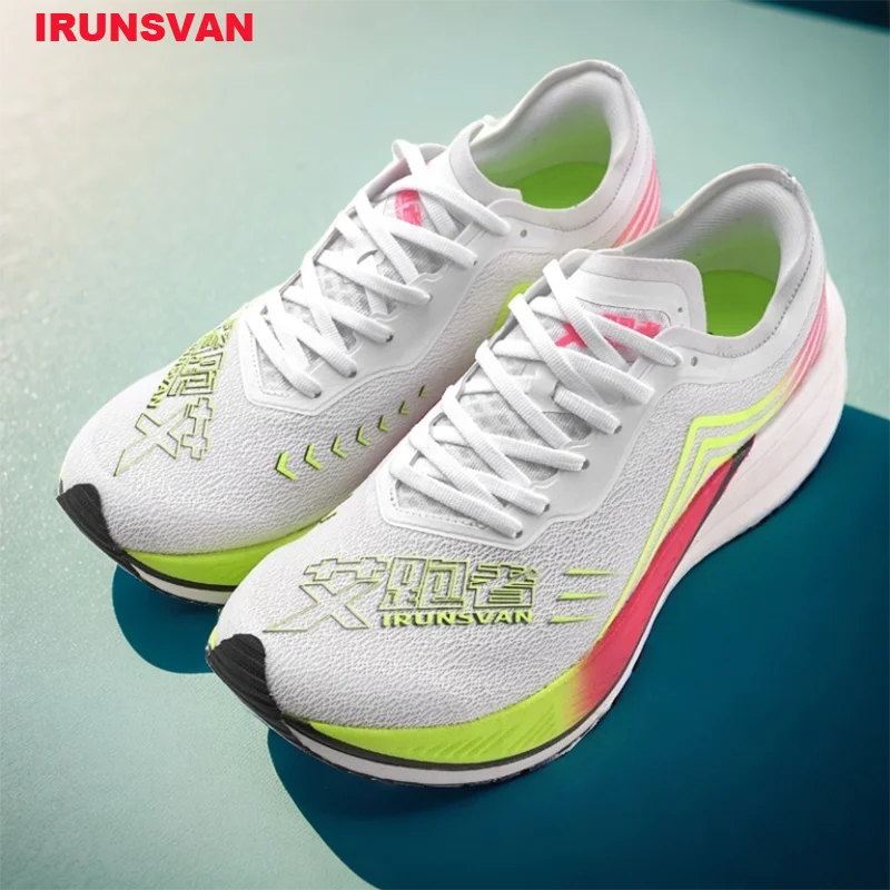 

IRUNSVAN Marathon Cacing Carbon Plate Men's Running Shoes Ultra Light Shock Absorption Training Women's Sports Shoes