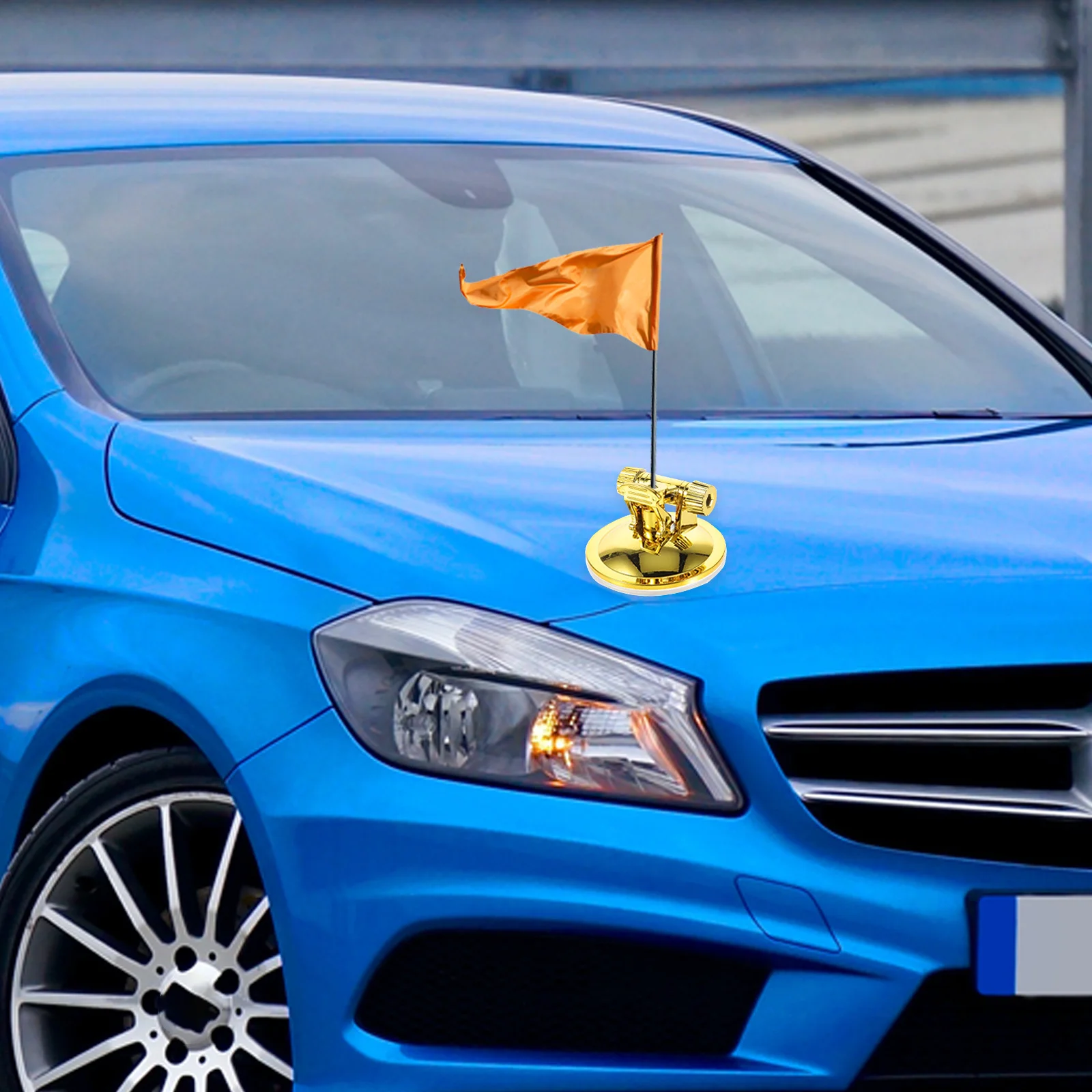 

Suction Cup Flagpole Bracket Plastic Material Stable Flag Holding Rack Car Supplies Window Display Accessories