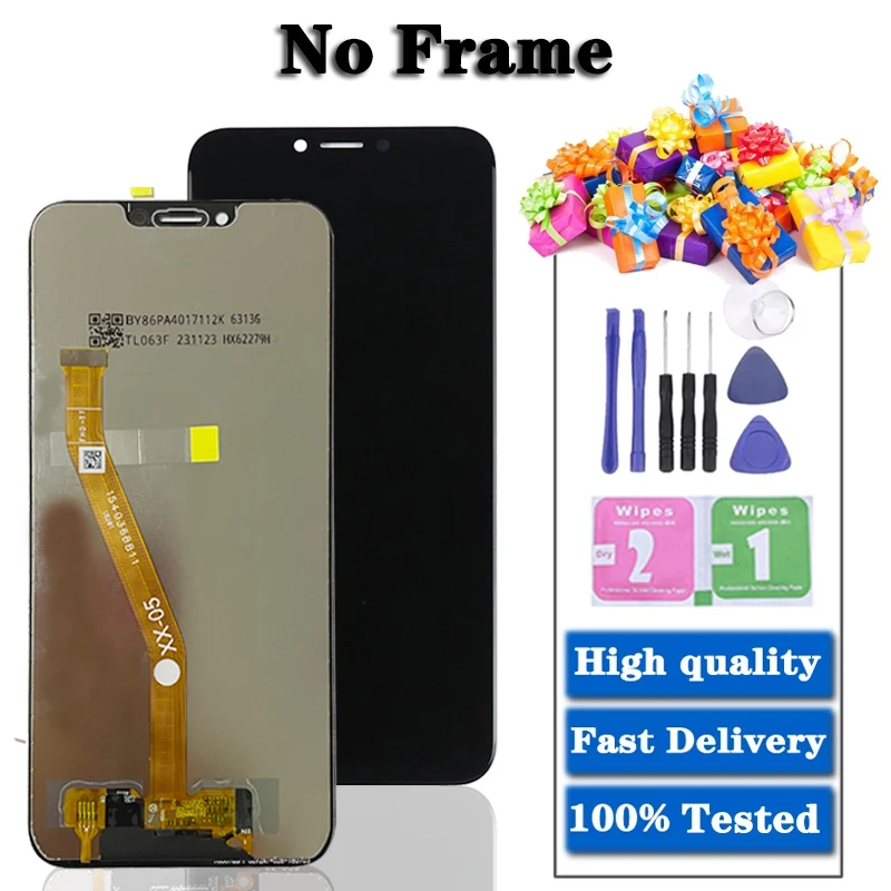 Tested For Huawei Honor Play COR-L29 COR-AL00 LCD Display Screen Touch Panel Digitizer With Frame For honorplay lcd