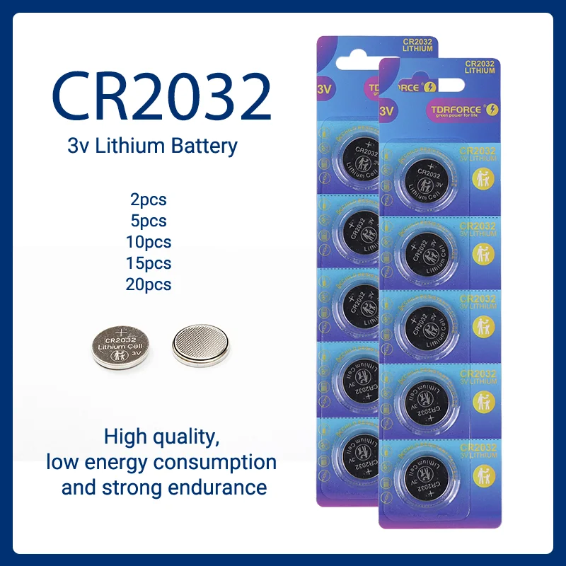 

2-20PCS CR2032 Button Batteries 3V Lithium Battery Toys Car Coin Cell Batteries for Watch Toy Clock Remote Control Calculator