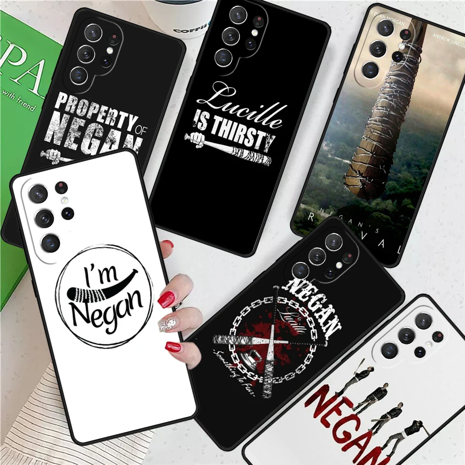 Negan The Walking Dead For Samsung Galaxy S24 Ultra S21 S22 S8 S9 S10E Note 10 20 Plus FE S23 Phone case Cover Coque