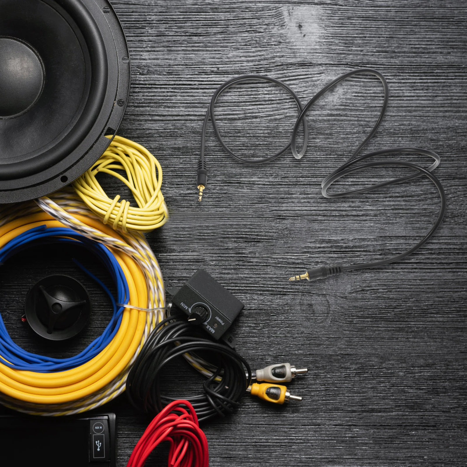 

Extension Cable For Car Subwoofer Speaker Wire Durable Pvc Copper Sound Cord Compatible With Smartphones Tablets