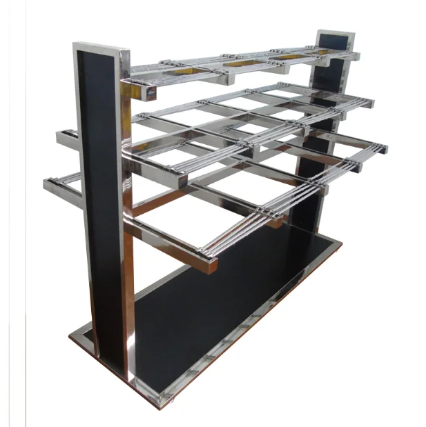 High Grade Trousers Display Rack, Men's Clothing Store, Pants Floor Rack, Belt Plate, Stainless Steel