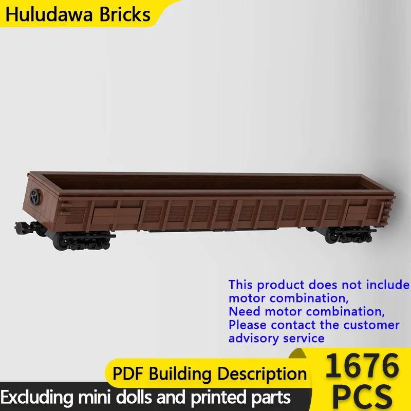 

City Car Model MOC Building Bricks Railway Freight Open Gondola Modular Technology Gifts Holiday Assemble Children Toys Suit