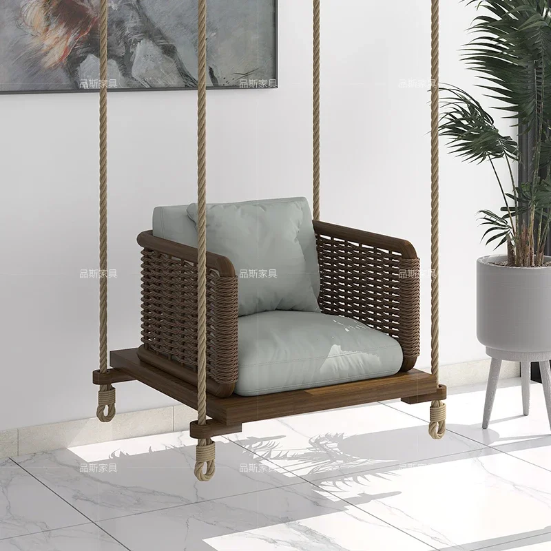 Nordic swing เครื่องร่อนลานกลางแจ้งแขวนตะกร้าหวาย