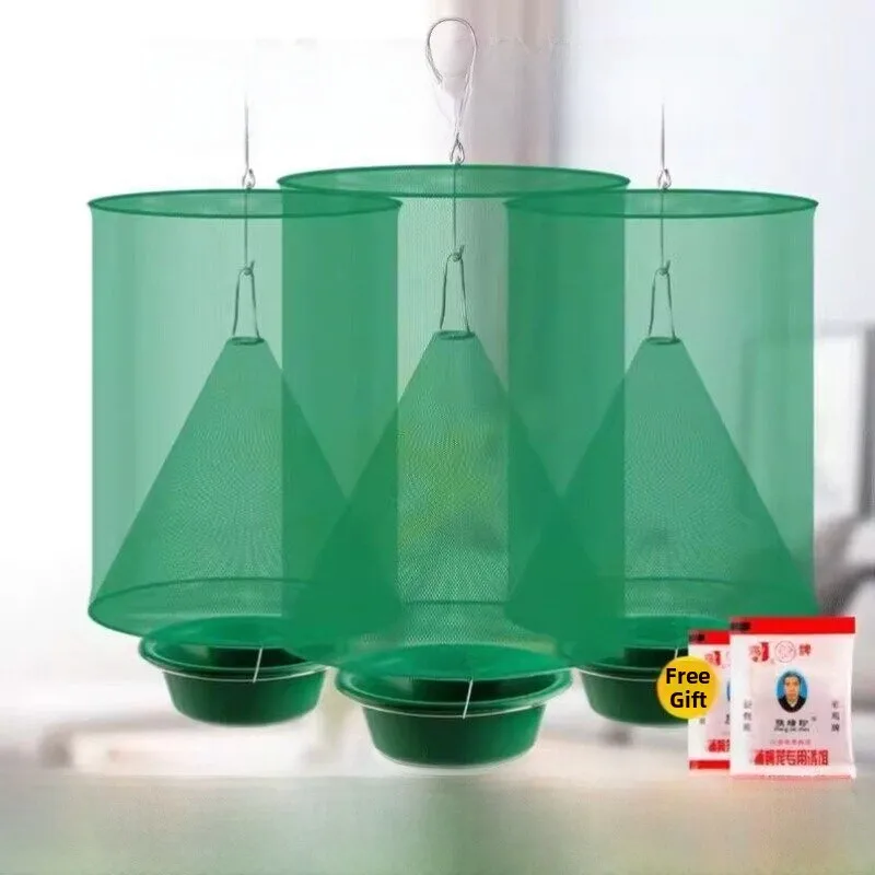 Dual-Use Fly Trap Cage Stand Hanging Indoor Outdoor Farm Pest Control Fly Paper Glue Stick Fly Killer Home Garden Supplies