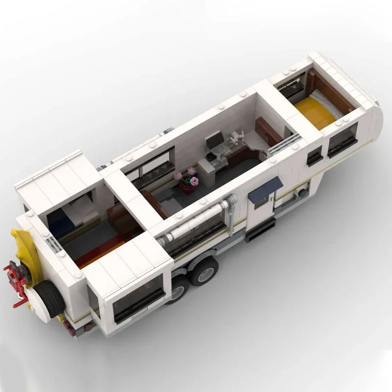 1390 Uds. Juguete MOC Tundra y quinta rueda Camper ciudad modelo juguetes de bloques de construcción montar DIY regalos de navidad Idea creativa niños