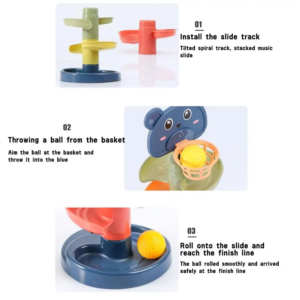 ของเล่นเสริมพัฒนาการเด็กเล็ก ชุดรางลูกบอลเลื่อนซ้อน สนุกสนาน เสริมสร้างทักษะการเรียนรู้ สำหรับเด็กอายุ 1-3 ปี