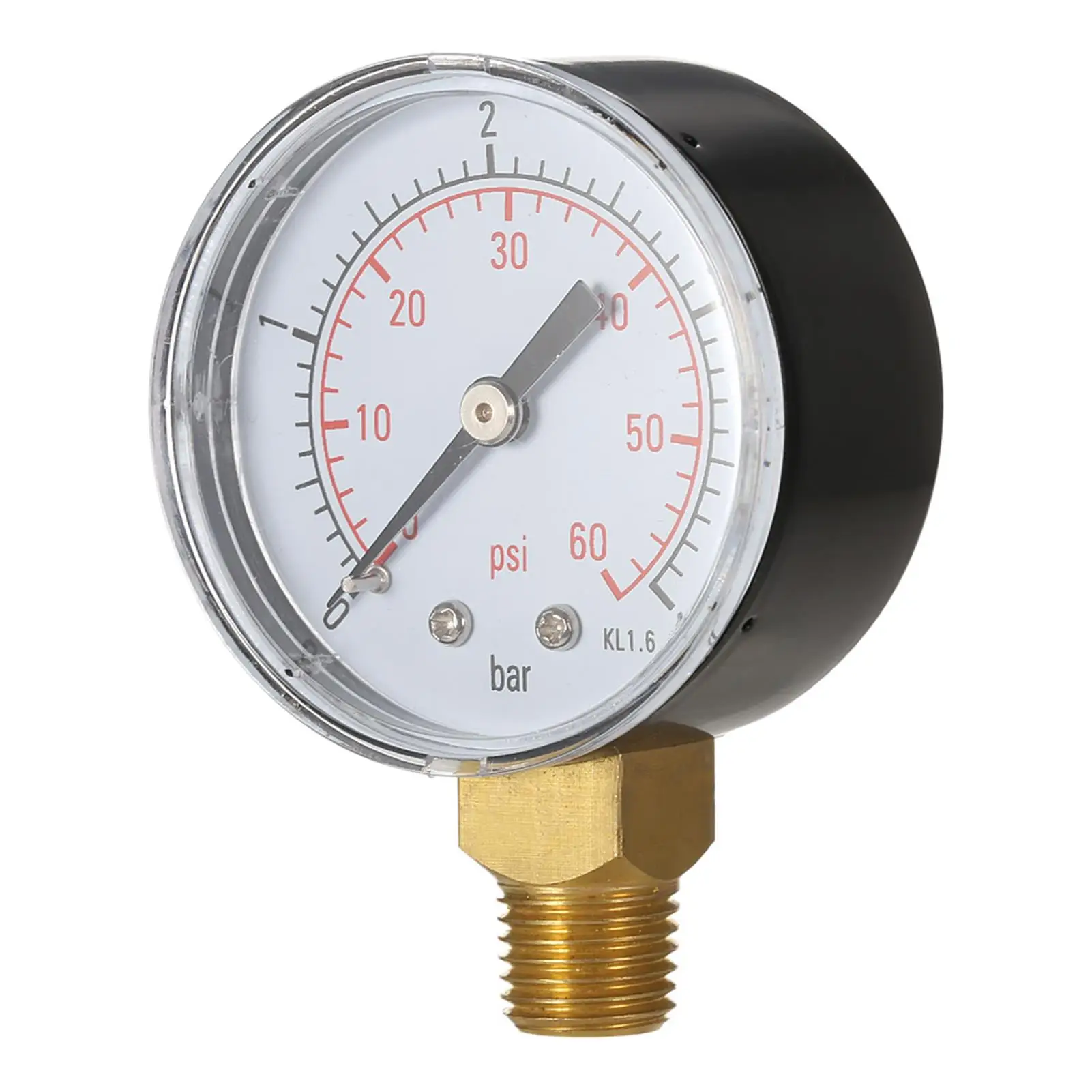 Manometro per misuratore di pressione idraulica con filtro per piscina da 50 mm Manometro per pressione dell'aria con filettatura 1/4 "NPT