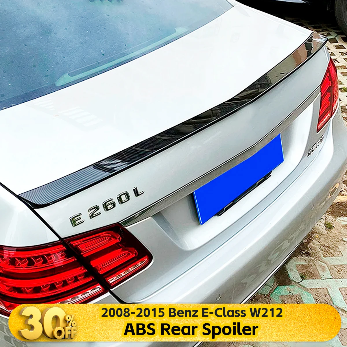 

For Mercedes Benz E-Class W212 180 200 260 300 320 4 Door Rear Trunk Lid Boot Ducktail Lip Spoiler Wings Car Accessories Part