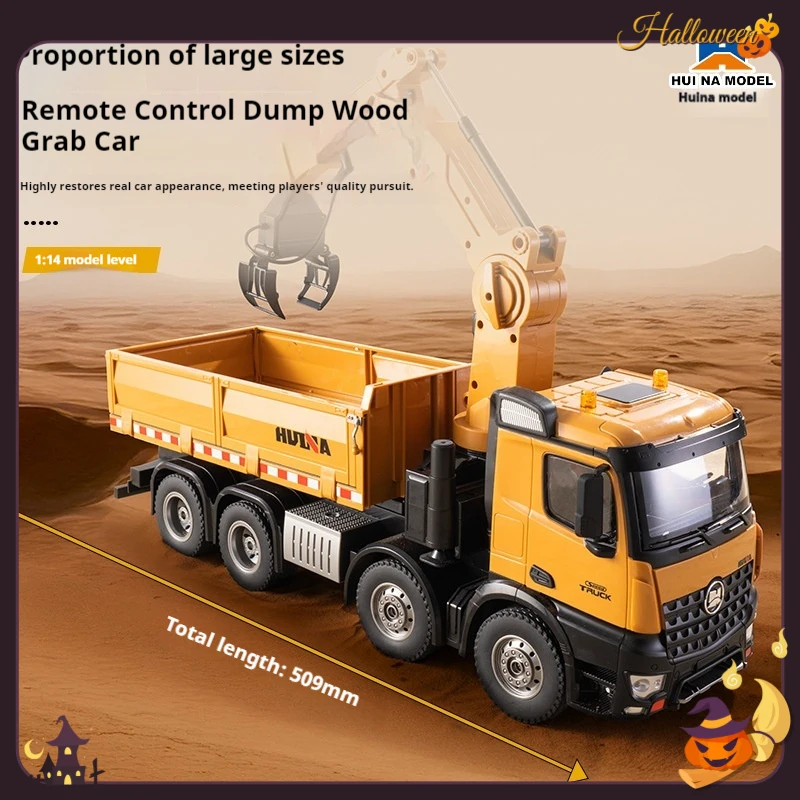 

1538 1:14 RC Log Grapple Truck - 26-канальный самосвал с дистанционным управлением, электрическая инженерная модель автомобиля, игрушка