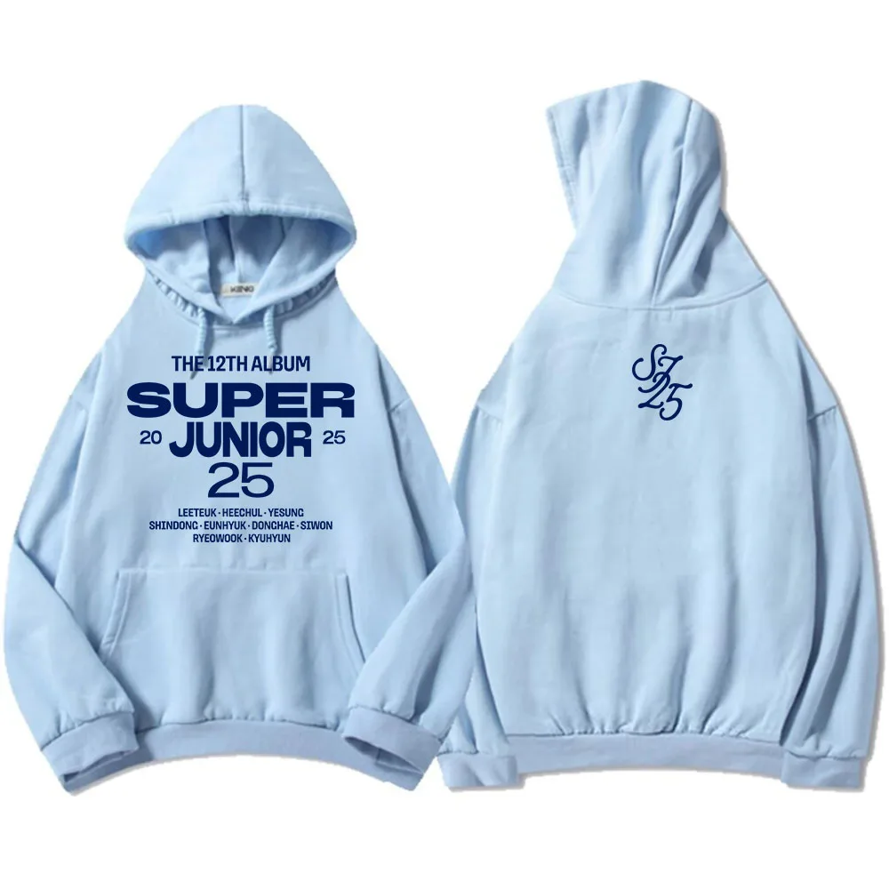 12TH ALBUM SuperJunior25 Hoodies Korean Boys Band Fashion Sweatshirts Graphic Printing Clothes for Men/Women Autumn Fleece Hoody
