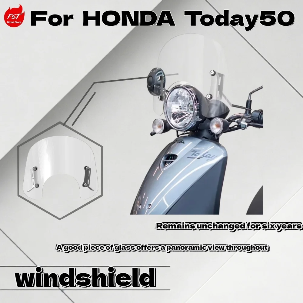 

For Honda Today 50 Special Transparent Front Windshield Scooter Modified Accessories