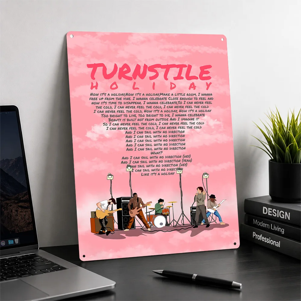 Turnstile Holiday 3D Texture Metal Poster Customized Wall Art Tin Sign Gift for Mancave Bedroom Decoration Room Decor Luxury