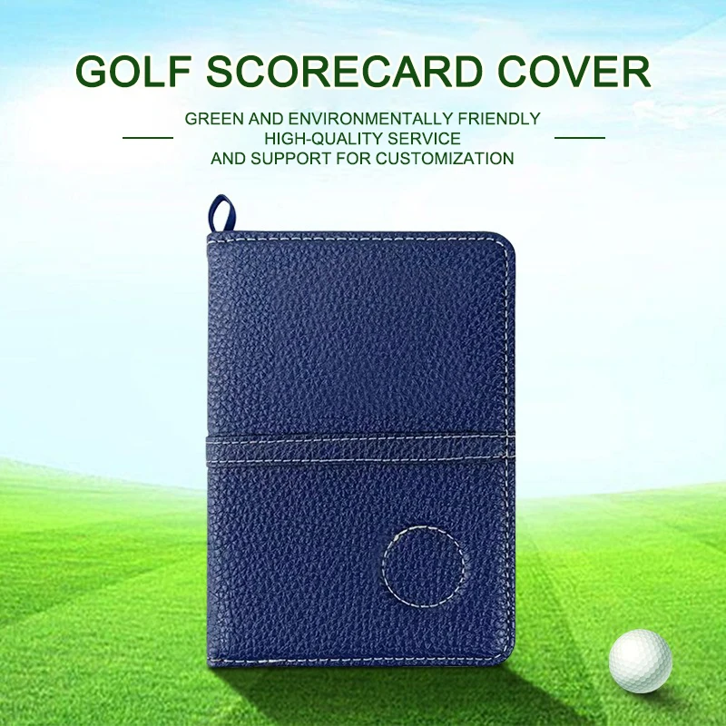 

Golf scorecard book, leather golf book cover, golf club accessories, golf score book keychain, easy to carry