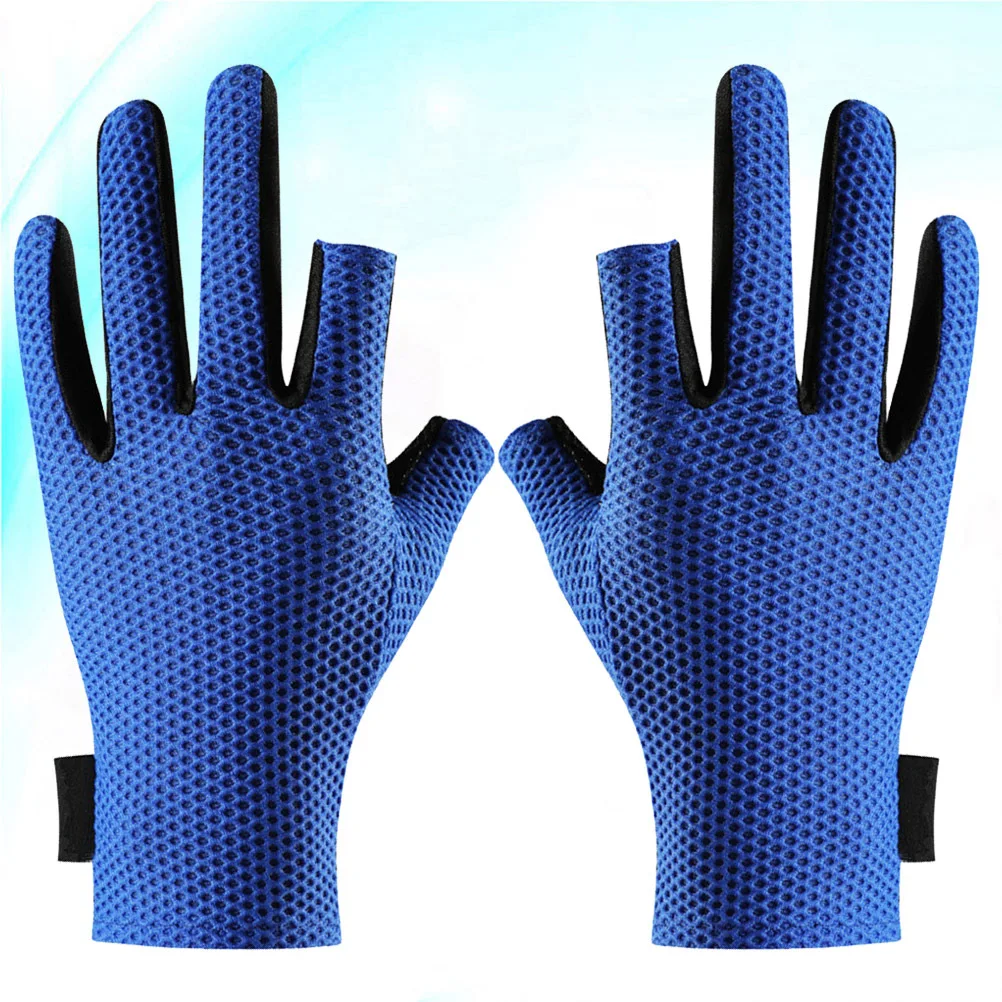 

1Pair Outdoor Sports Finger Cut Gloves Breathable Stretchy Sun-Proof Cycling Climbing Fishing Workout Silica Gel Hand Covers