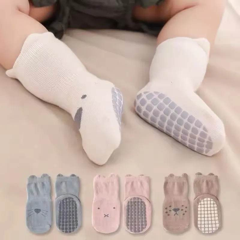 1Pair Breathable Breathable Anti-Slip Socks Indoor Use All Season Infant Socks Boys and Girl Toddler Socks Indoor Activities C71