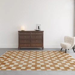 Modern Classic Retro Lattice Home Decoration Living Room Large Area Bedroom Carpet Non-slip Art Fluffy Soft Thick Warm Rugs