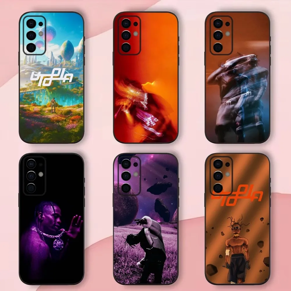 Rapper T-Travis Scott Utopia Phone Case For Samsung S24,S21,S22,S23,S30,Ultra,S20,Plus,Fe,Lite,Note,10,9,5G Black Soft Shell