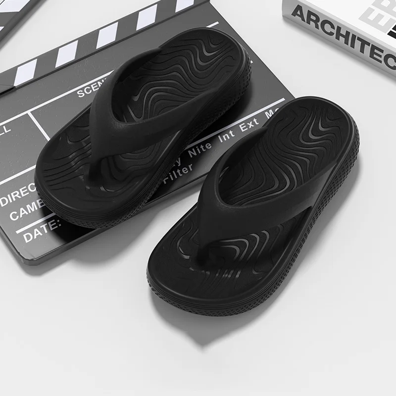 Lässige Flip-Flops für Herren, modische Strandschuhe für Herren, Sommer, rutschfeste, flache Slides, bequeme Hausschuhe für Herren, Hausschuhe für den Innenbereich – Detail 5