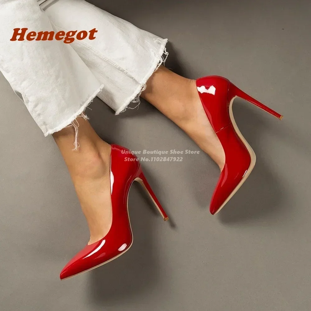 Pointy Toe Thin High Heels Women's Pumps 8 Cm Candy Color Shallow Pumps Solid Slip On Summer 2026 New Glossy Party Wedding Shoe