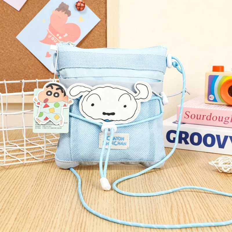 Cartoon Crayon Shin-Chan Shoulder Bag New Kawaii Japanese Anime Character Multi Functional Travel Grid Makeup Bag Friend's Gift - view 4