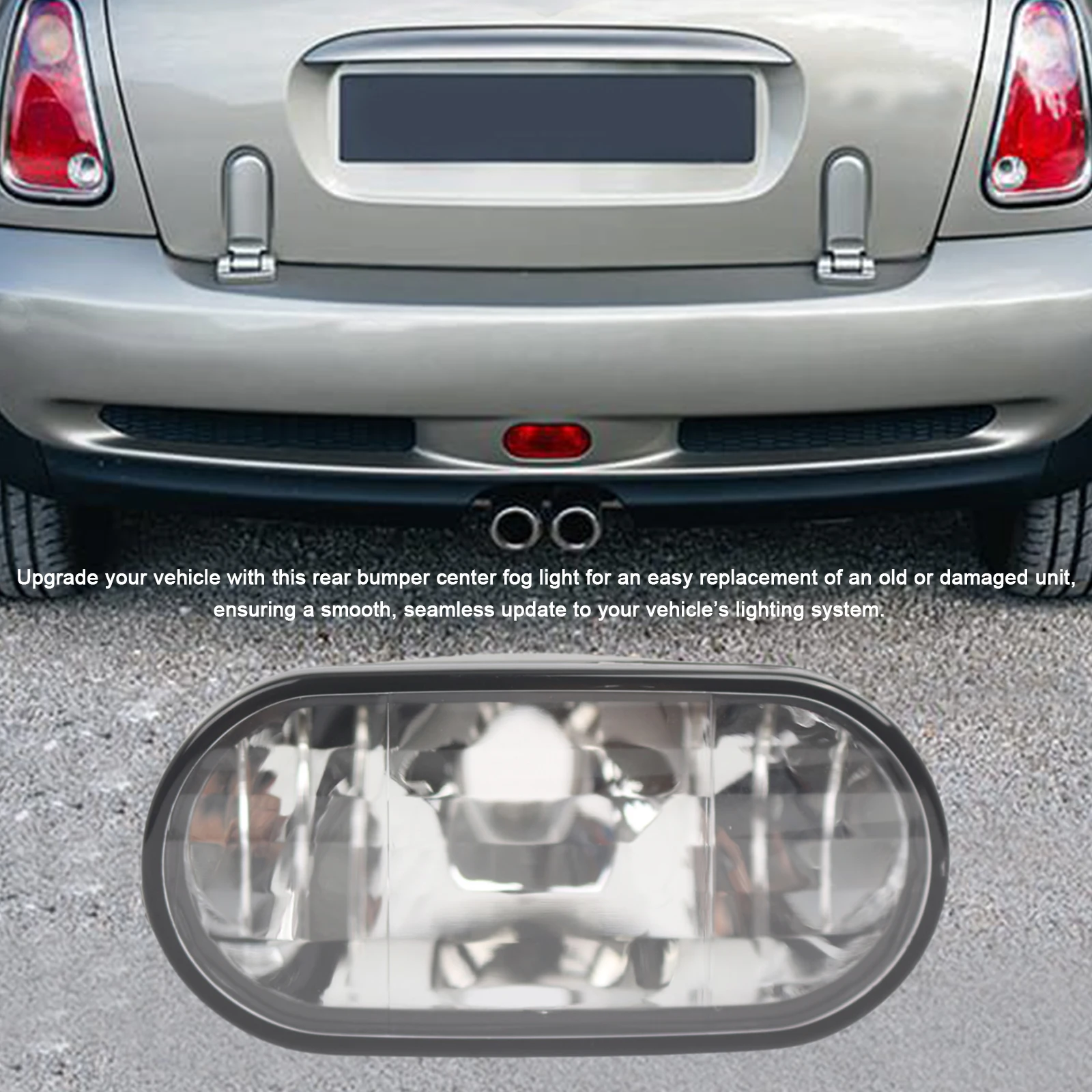 Rear Bumper Fog Light for Mini Cooper R50 R52 R53 White Housing Corrosion Resistant OEM 63247166015 2004-2008