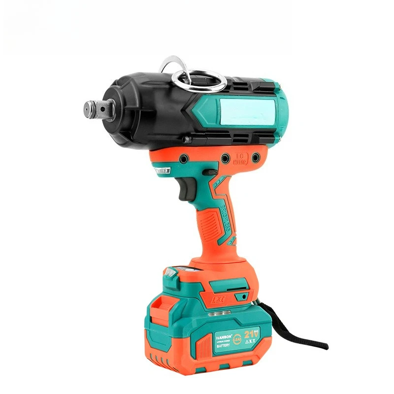 Electric Wrench Brushless Pure Copper Motor Lithium Battery Rechargeable High Torque Wrench Shelf Auto Repair Multifunctiona