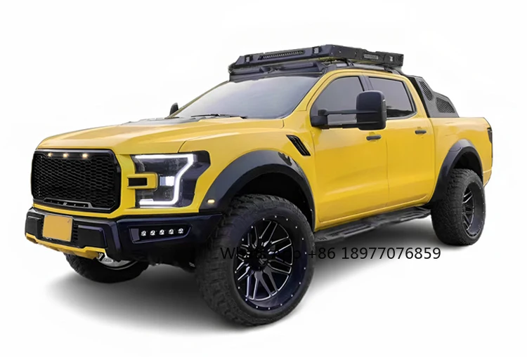 Newest Off-Road Parts Front Car Bumpers ABS Black Body Kits For Ranger T6/T7/T8 Upgrade To F150 Raptor