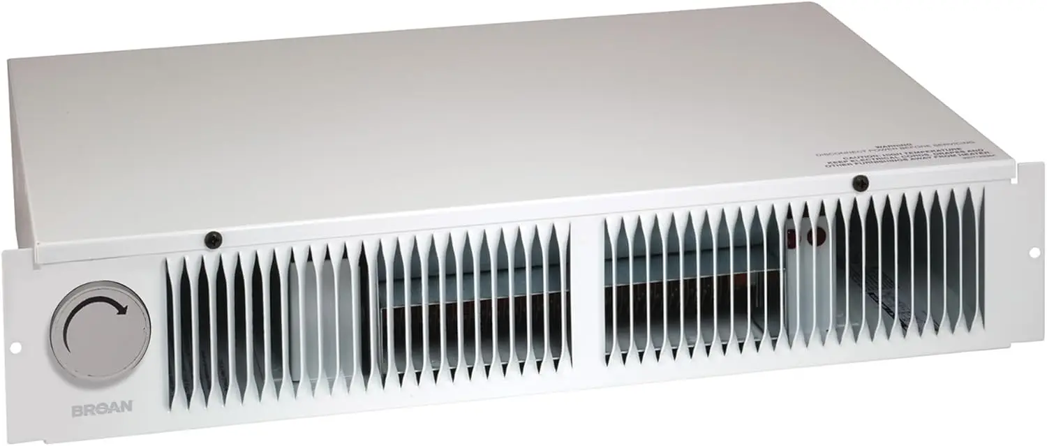 114 Kickspace ventilador-calentador de pared forzado sin termostato incorporado, blanco