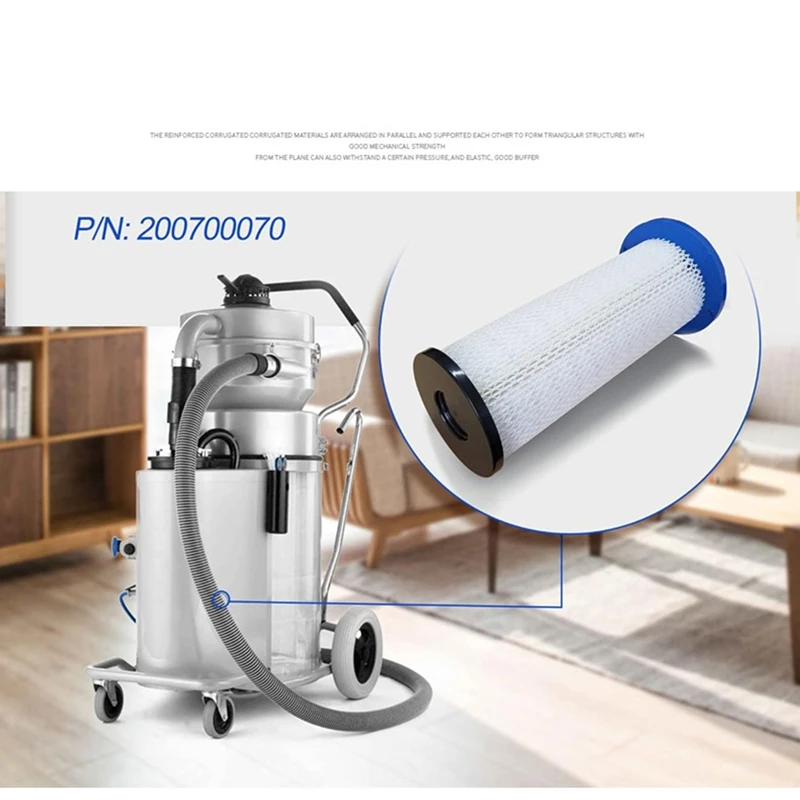 2ชิ้นตัวกรอง HEPA สูญญากาศทดแทนสำหรับ Pullman ermator S-Series S13 S26 S36 S1400และ Bona DCS 70 P/N: 200700070