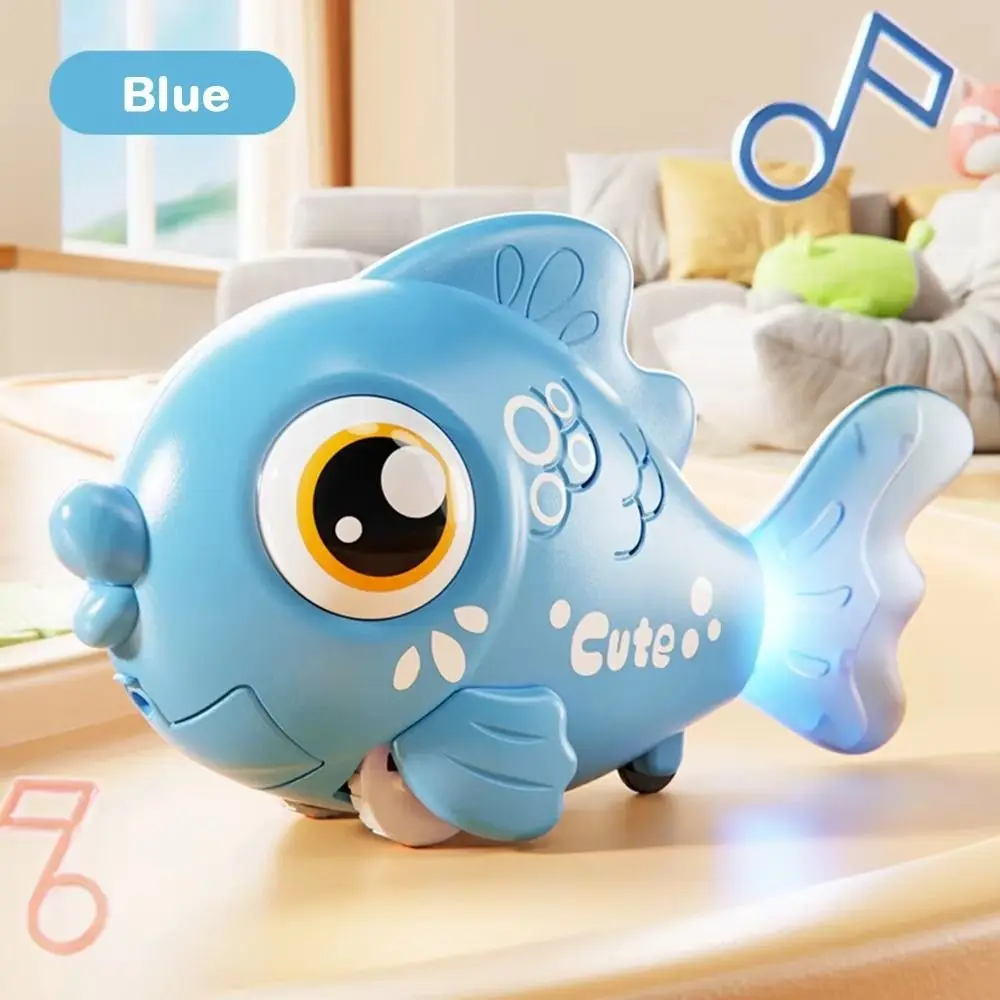 Cartoon Design Electric Simulation Fish Electric Powered with Sound and Light Electric Fish Swinging Action
