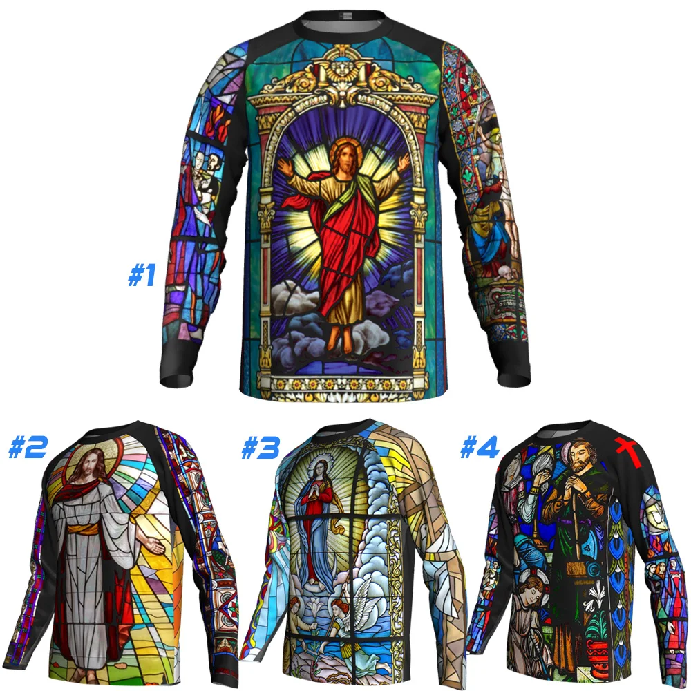 

Jesus Style Long Sleeve Cycling Jacket Road Wear Bike Motorcycle Jersey Downhill Bicycle Malliot Top Cross Sport Ride Clothing