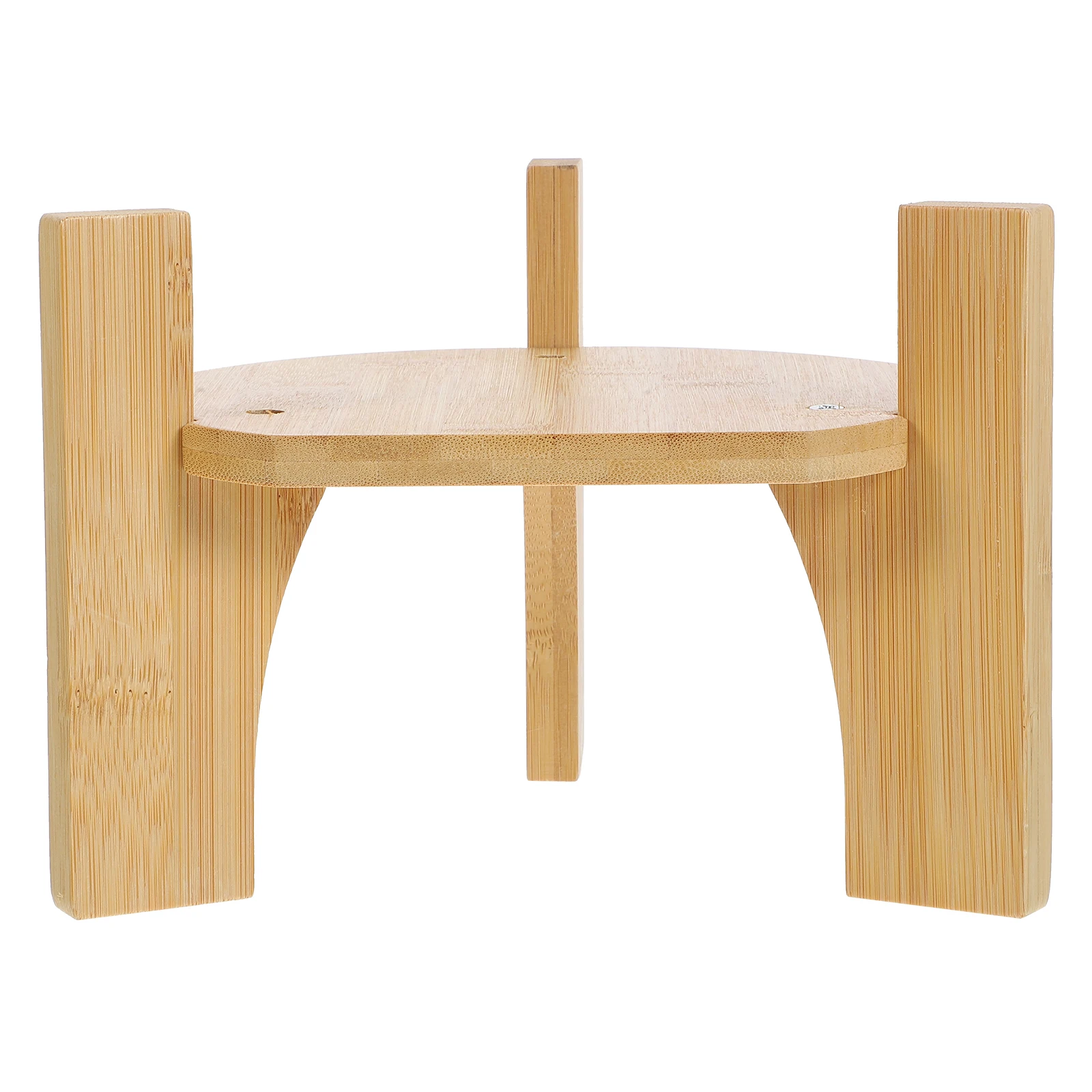 Bamboo Beverage Dispenser Stand Sturdy Drink Water Rack Strong Load Bearing Teapot Cold Kettle Holder Simple Design