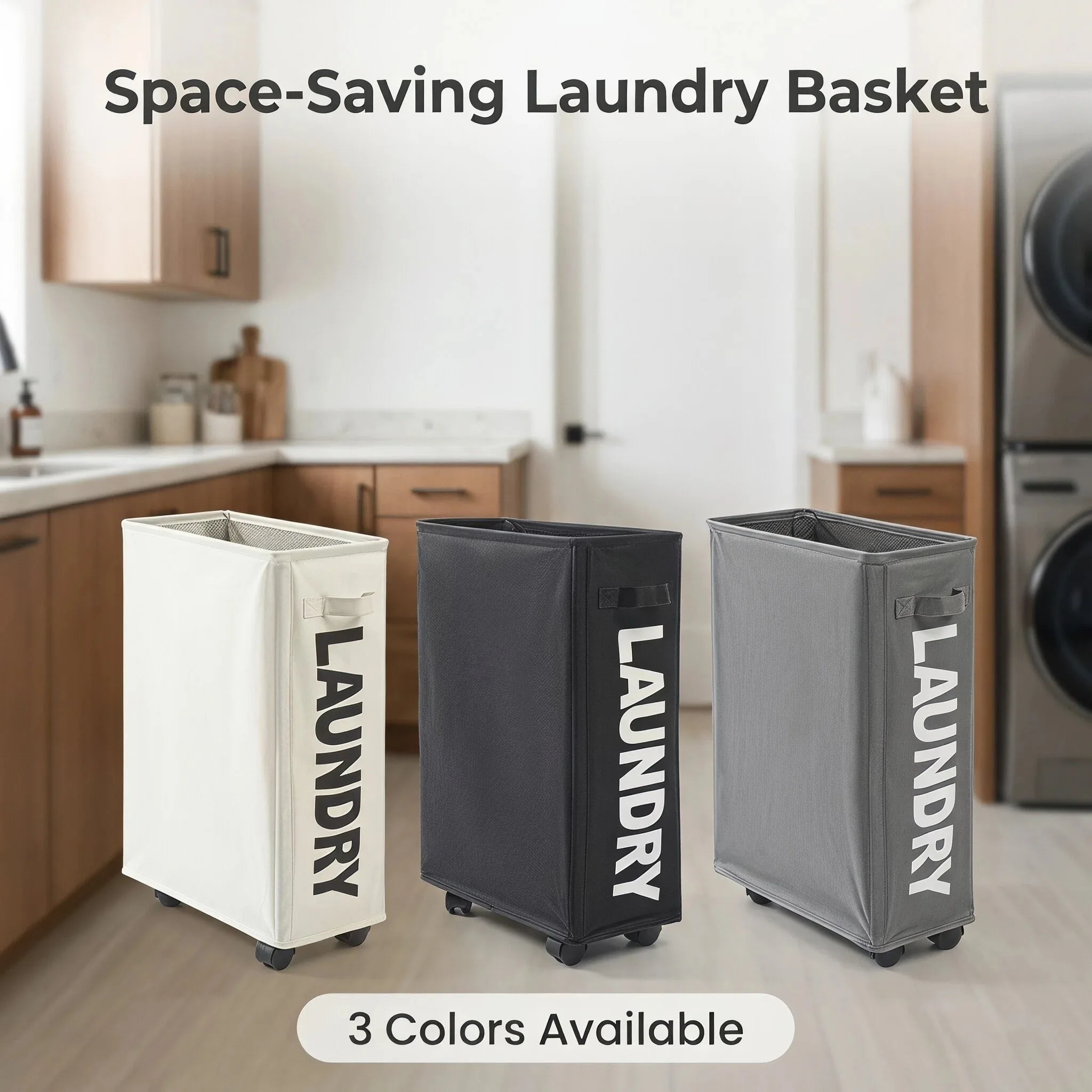 3‑Color Available Foldable Oxford Fabric Hamper, Household Dirty Clothes Storage Basket, Practical Multifunctional Storage Bin