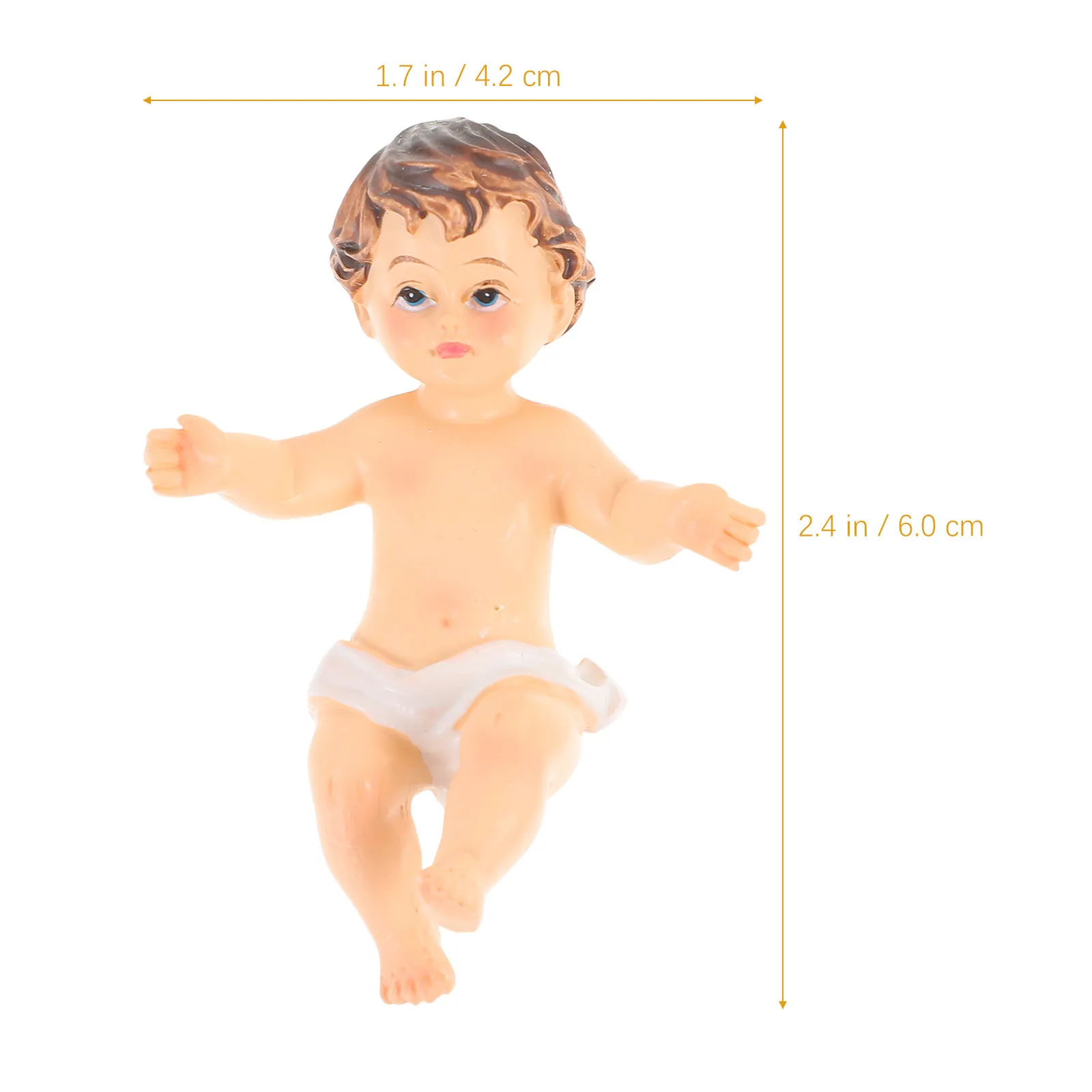 Baby Jesus Statue Resin Lightweight Smooth Mini Jesus Decoration Desktop Resin Nativity Sculpture Religious Decorative Ornament