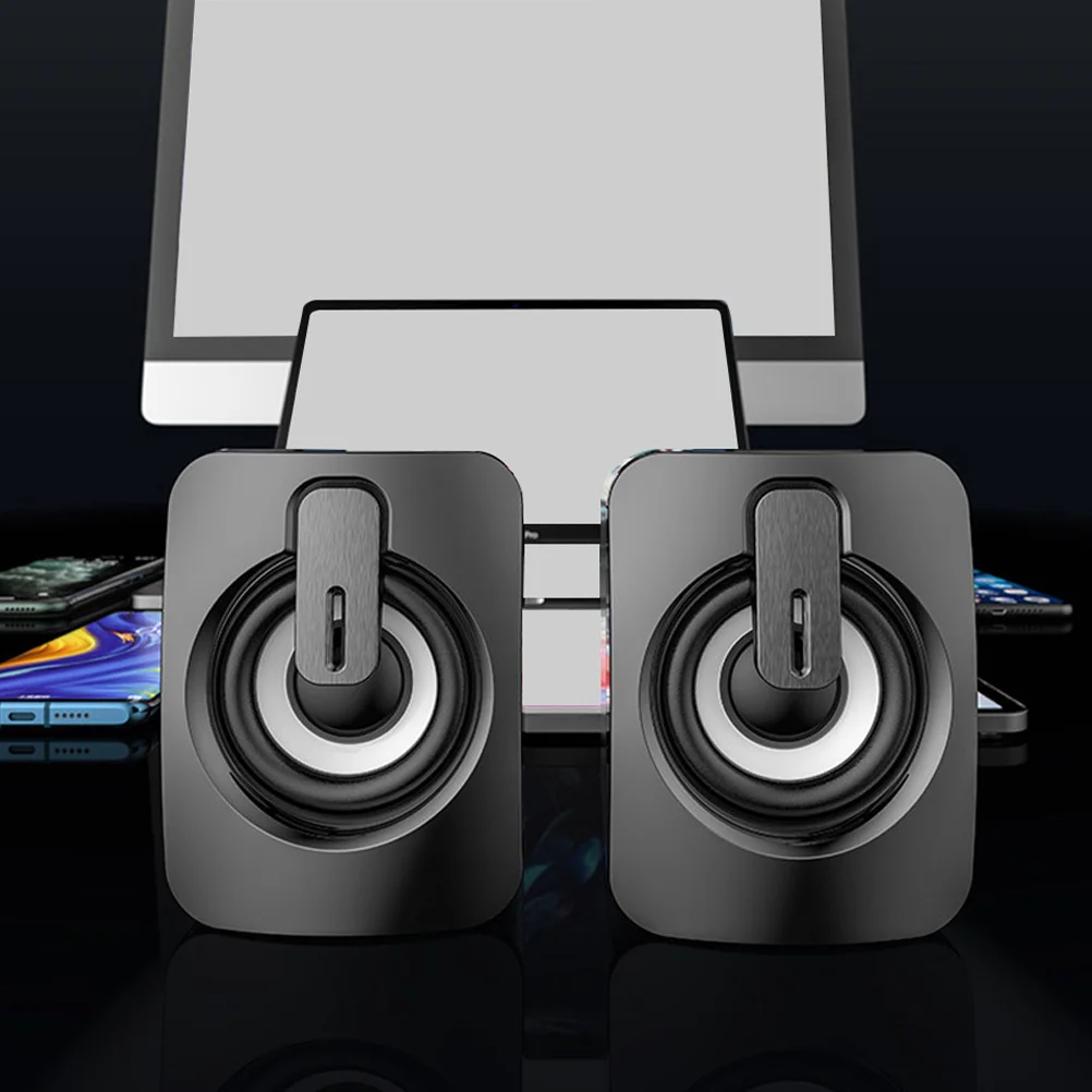 

1 Pair Gaming Speakers Usb-Powered Desktop External Speaker 3.5Mm Audio Jack Rgb Light Mini Subwoofer For Pc Laptop Home Decor