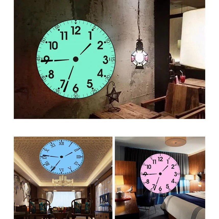 Digital LED Projection Desk Clock Silent Remote Control Table Projector Dial Wall Clocks for Living Store,White,UK Plug