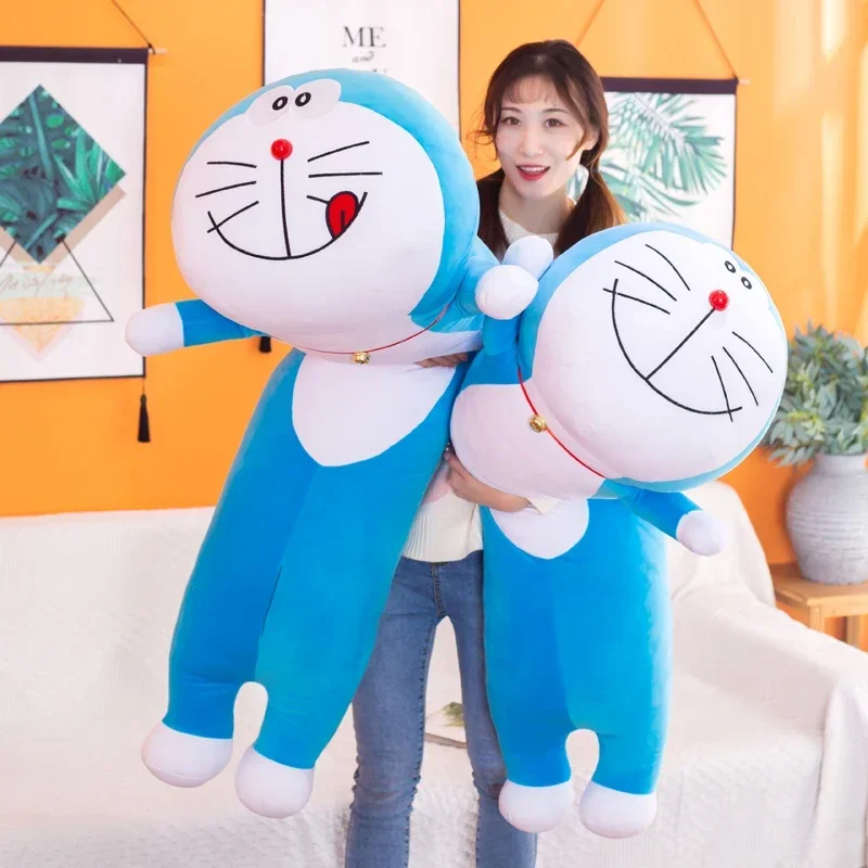 Doraemon Long Strip Pillow Plush Toy Cute Stuffed Plushie Doll Cartoon Cat Animal Sofa Bed Pillow Toy Baby Birthday Gift