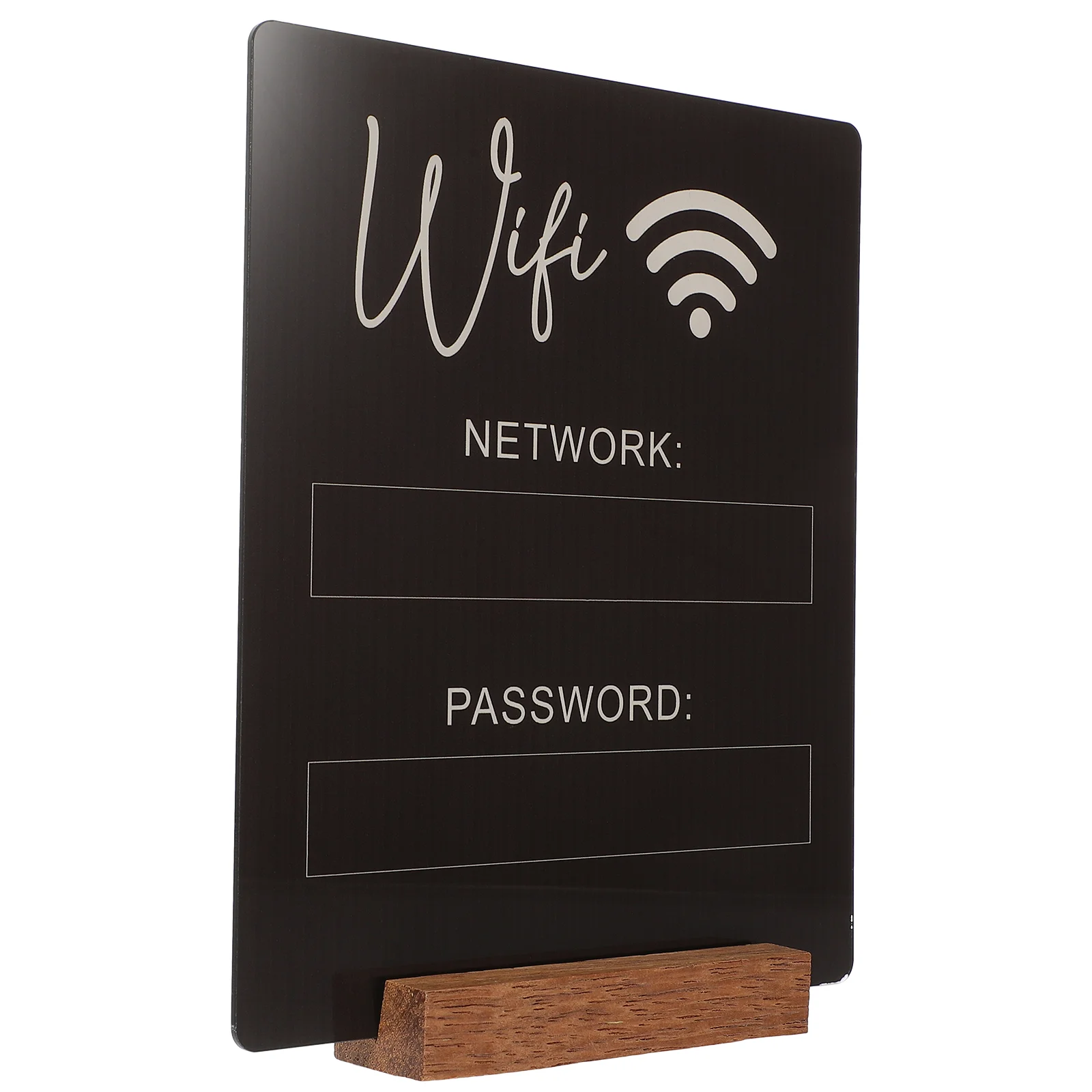 Rappel de mot de passe WiFi pour les invités, panneau acrylique, réseau sans fil, table de chambre