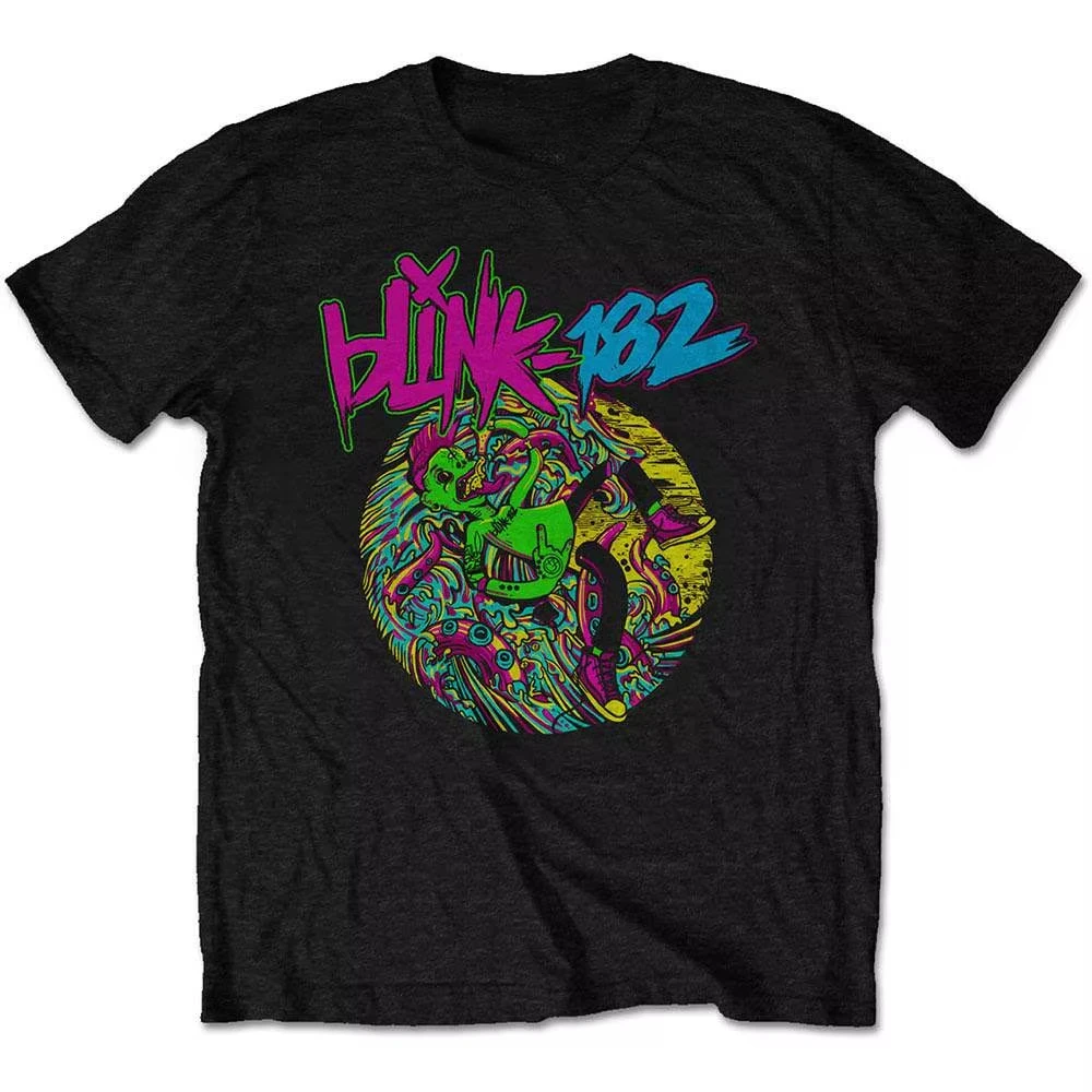Doodle Blink 182 Punk Band T-Shirt Cotton Graphic Tee Men Women Summer Streetwear