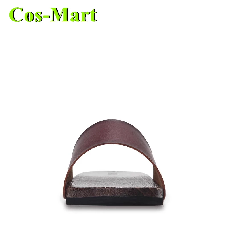 Cos-Mart Scarpe in legno Cosplay Sandalo di alta qualità Pantofola Zoccoli con la campana Unisex Quotidiano Waer Zoccoli piatti più venduti Anime Maschio