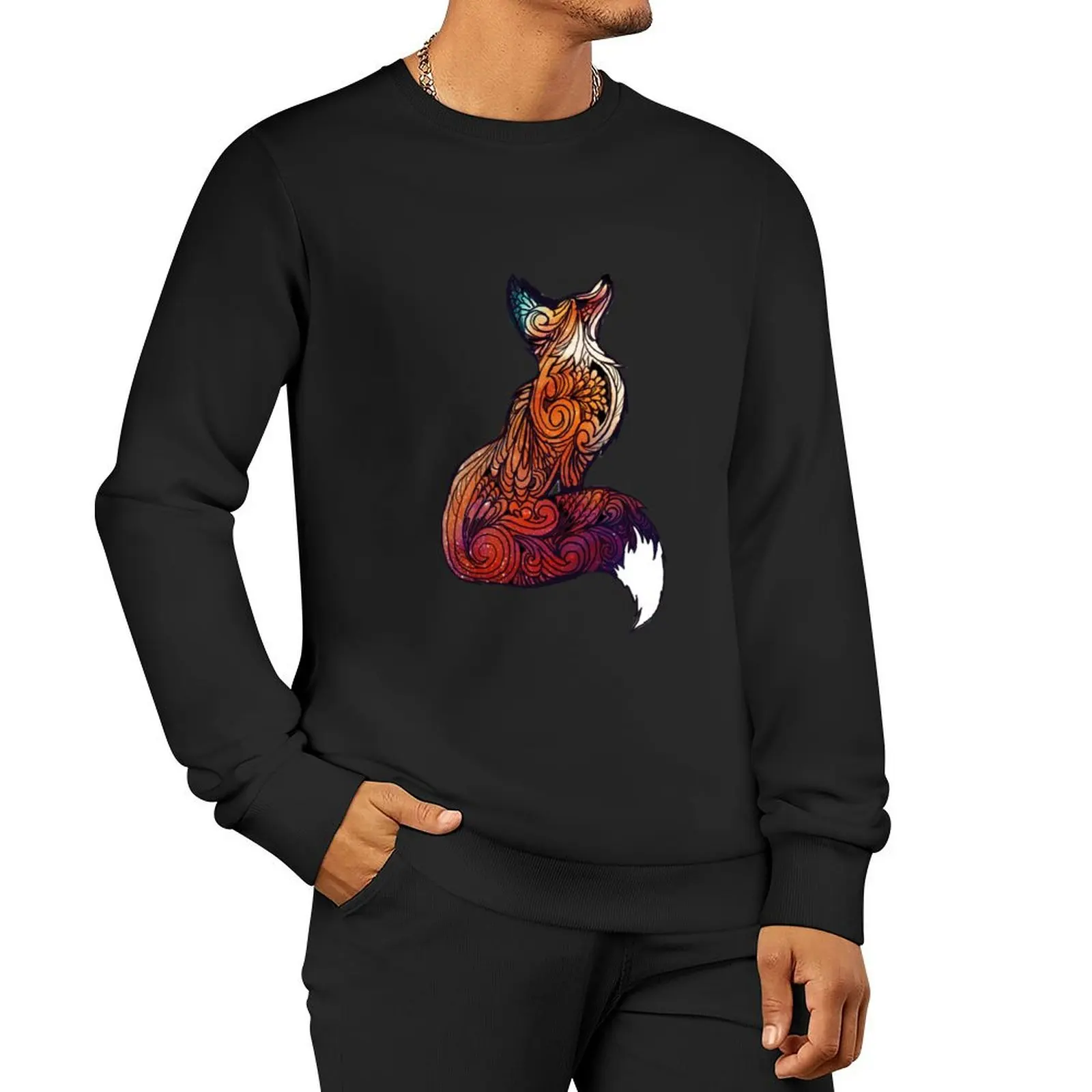 

Space Fox Pullover Hoodie graphic t shirts men winter clothes autumn jacket men autumn sweatshirt